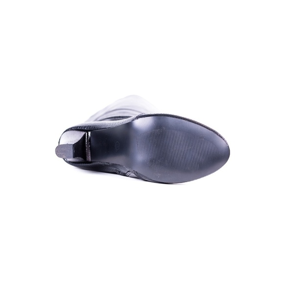 Women Tall 19" Textured Faux Leather Boots - Picture 6 of 7